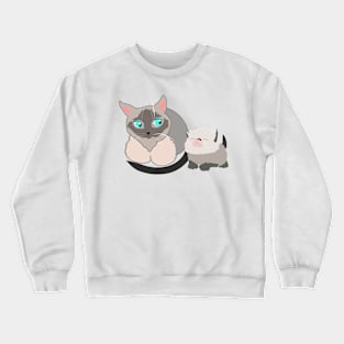 Mother cat and kitten siamese cats Crewneck Sweatshirt